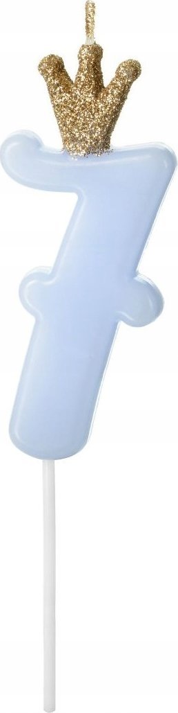 Świeczka urodz.Cyferka 7 j.nieb.9,5cm 71800