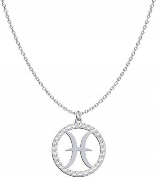 Radziszewska Jewellery Naszyjnik Srebrny Znak Zodiaku Ryby 925 Zodiak DEDYKACJA GRATIS