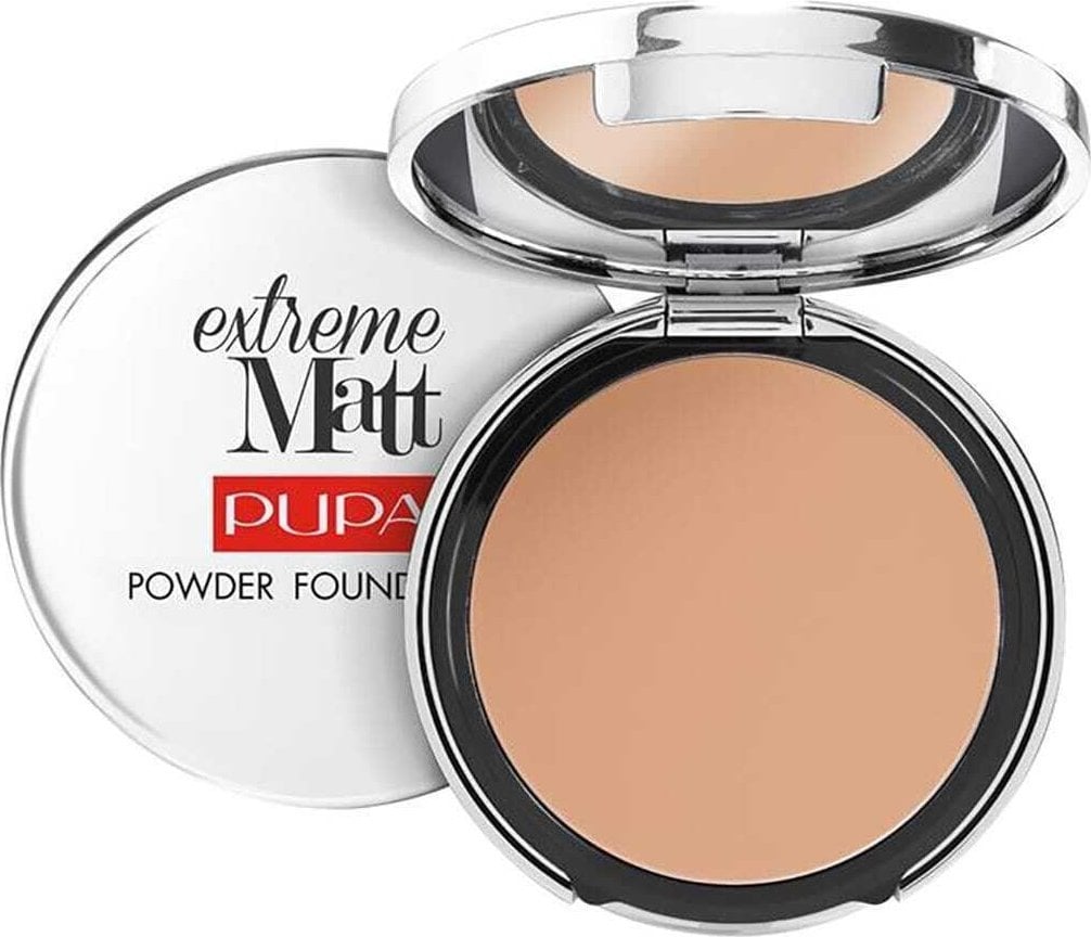 Pupa, Extreme Matt, Oil-Free, Natural Opaque, Compact Foundation, 070, Sandy Brown, SPF 20, 11 g For Women