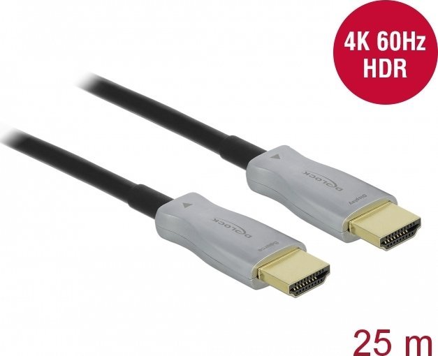 System przekazu sygnału AV Delock DELOCK Aktives Optisches Kabel HDMI 4K 60Hz 25m