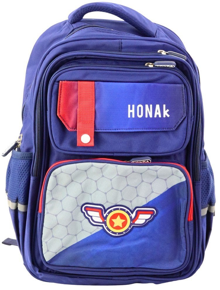 Plecak Szkolny Z Naszywką Pas Piersiowy Granatowy 20L