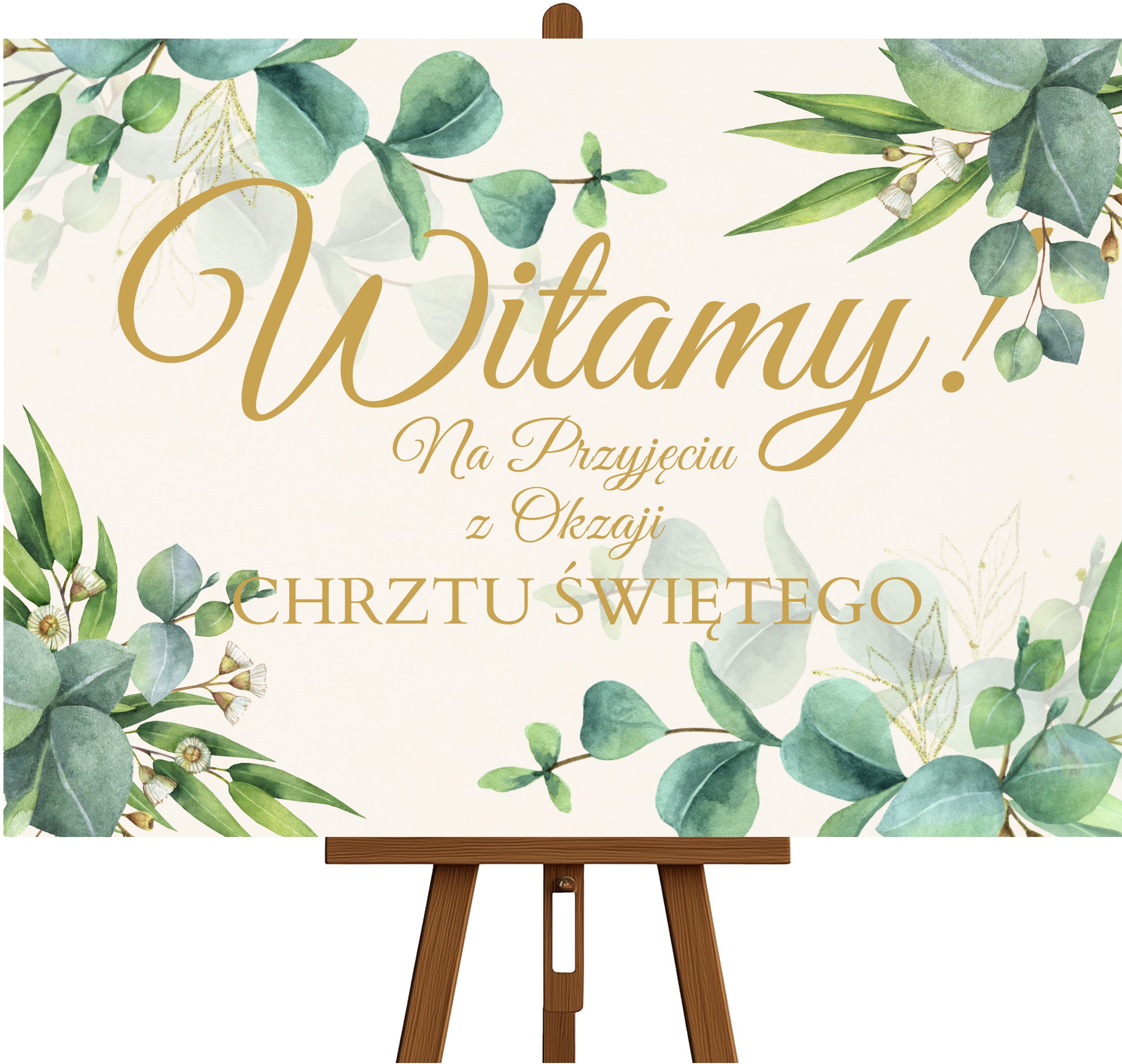 Tablica Powitalna na Chrzest Święty 50x70cm