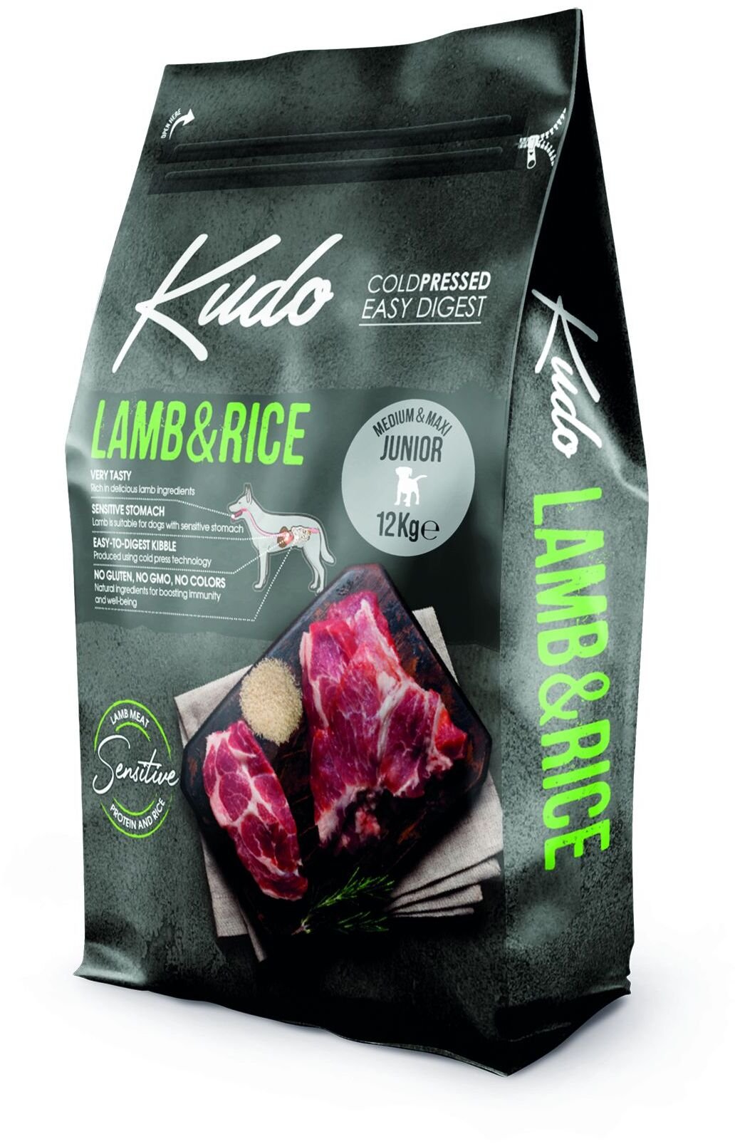 Kudo Jagnięcina&Ryż Medium Maxi Junior 12kg