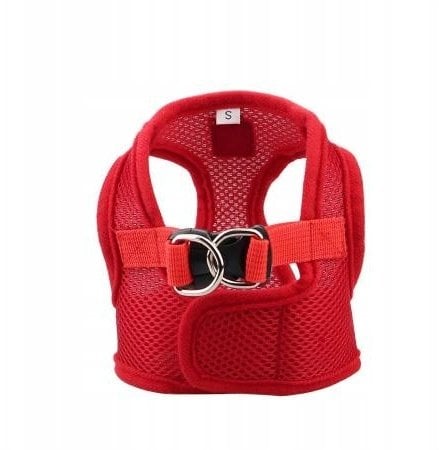 Barry King Szelki dla psa czerwone bezuciskowe S ob.klatki 35cm/dł.klatki 15cm