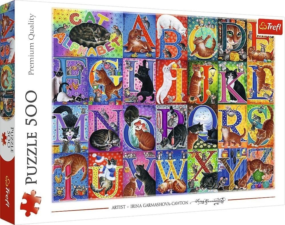 Trefl Puzzle Koci alfabet 500 elementów (37527)
