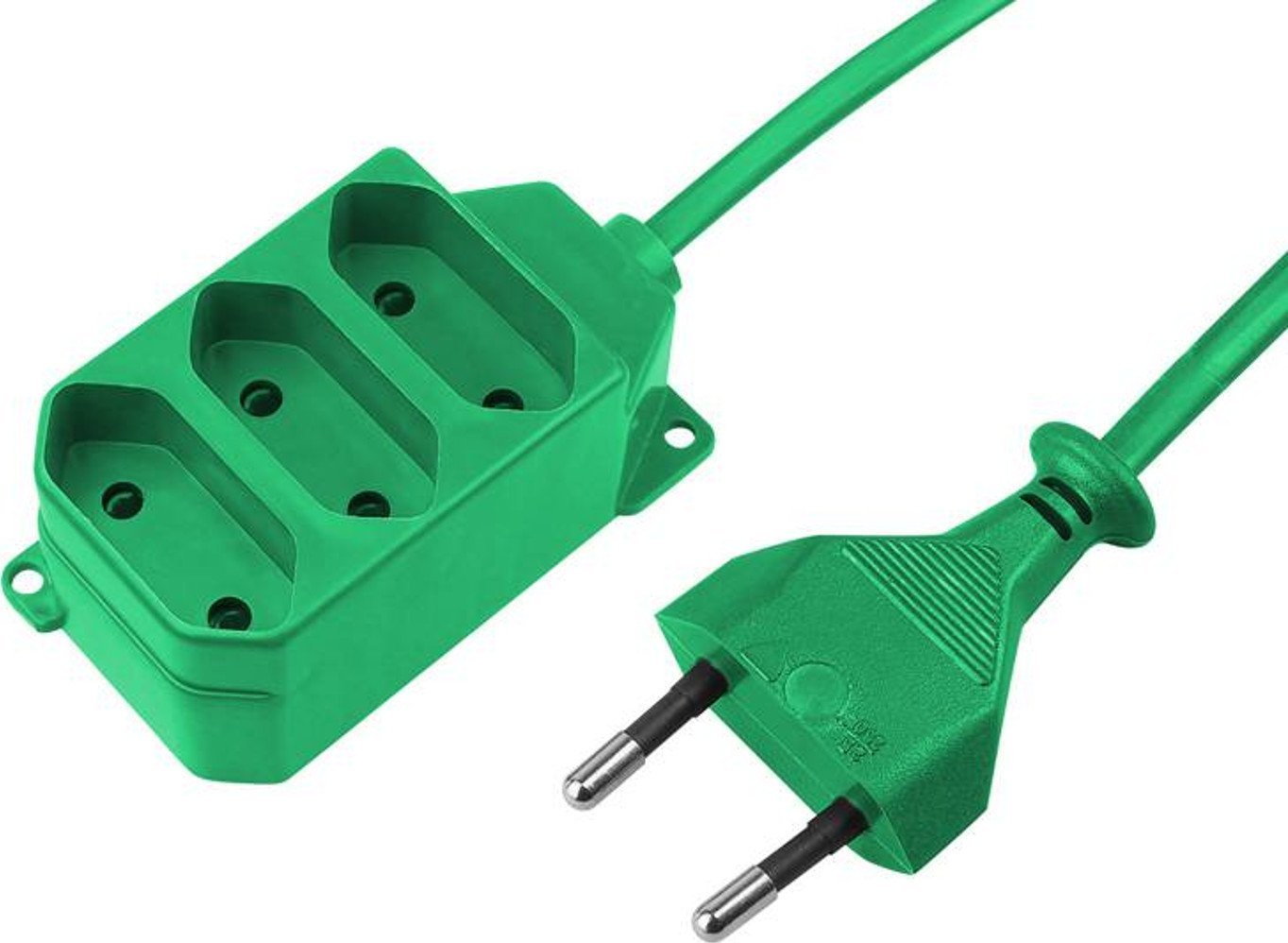 Jonex Przedłużacz 3-gniazda b/u Euro 2,5A 1,5m /OMYp 2x0,75/ zielony PS-362 P