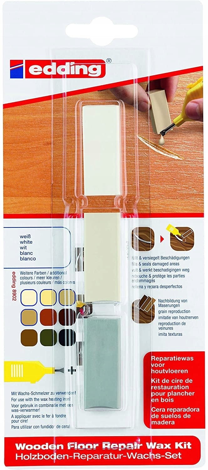 Edding 8902 4-8902-1-4049 Trægulvre1 partions-vokssæt Hvid