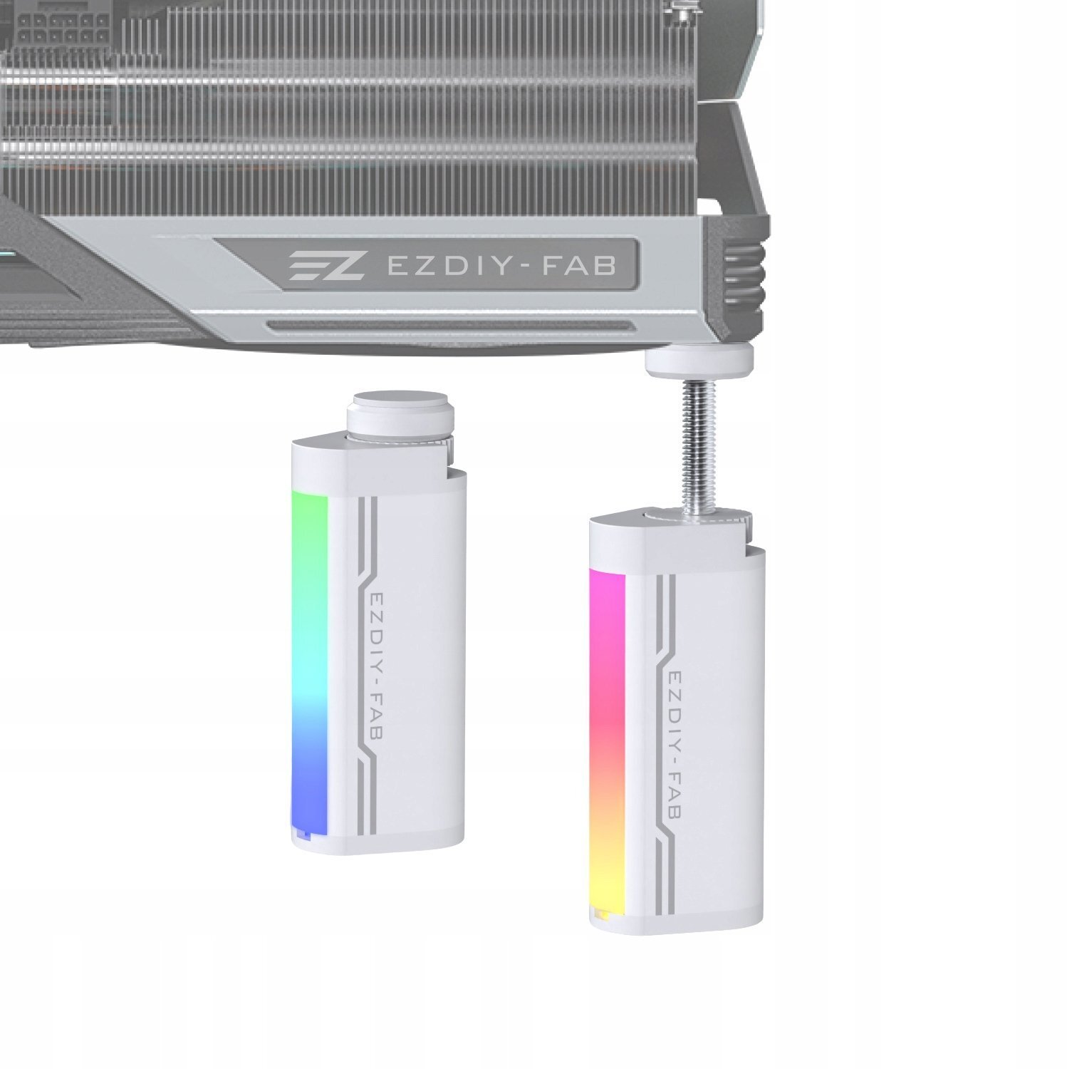 Biała Podpórka Uchwyt Wspornik pod karte graficzną GPU EZDIY-FAB ARGB