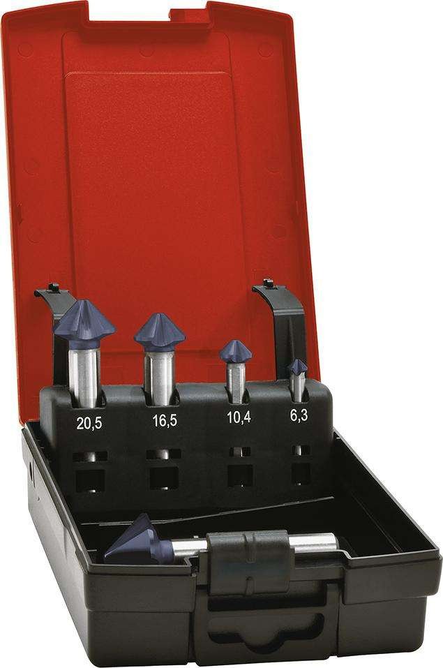 Pogłębiacz stożk.DIN335C zestaw DIN335C 90 stopni 6,3-25,0mm TiAlN z 3/4 z nierów.podz.3-pow.chwyt