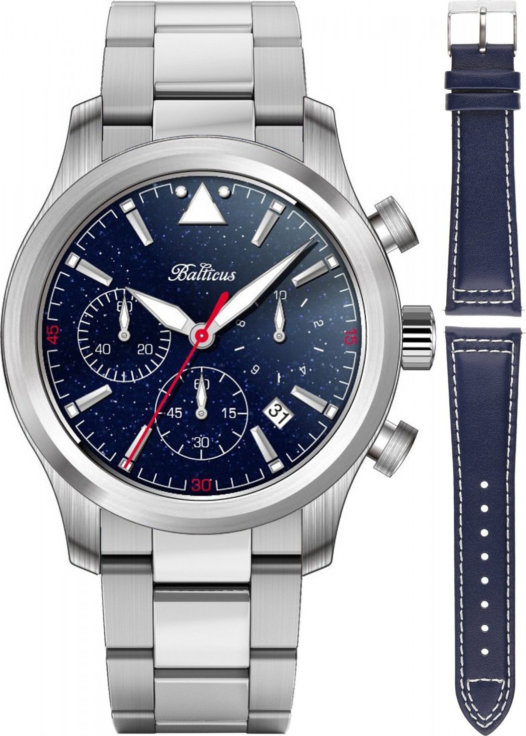 Zegarek Balticus Zegarek męski Balticus BALFSQCHAVE srebrny