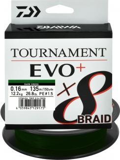 Daiwa Plecionki Daiwa Torunament X8 EVO 135m zielone 0,16 mm