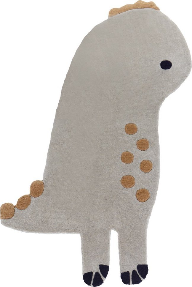 Beliani Dywan dziecięcy wełniany dinozaur 100 x 160 cm szary DINO