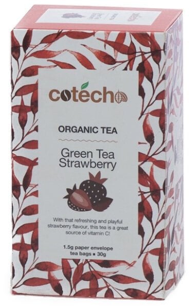 Cotecho Herbata zielona Organic Green Tea Strawberry 20 saszetek