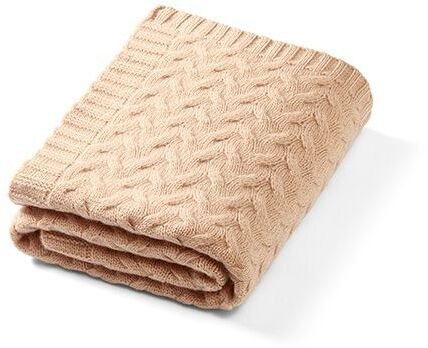 PurePower Kocyk z wełny merino w kolorze ciemnego beżu 1648/02