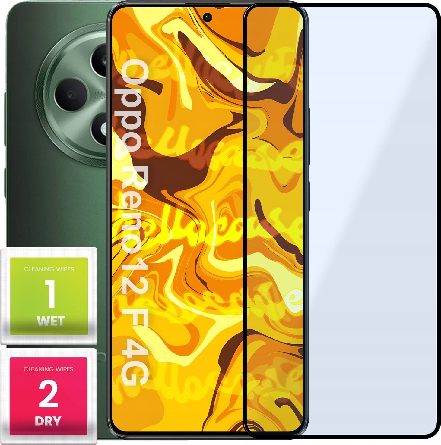 Hello Case SZKŁO HARTOWANE DO OPPO RENO12 F 4G / 5G / FS PEŁNE NA CAŁY EKRAN SZKIEŁKO