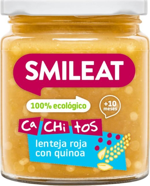 Smileat Smileat, BIO Słoiczek z ekologicznymi małymi kawałkami soczewicy i komosą ryżową, 230g