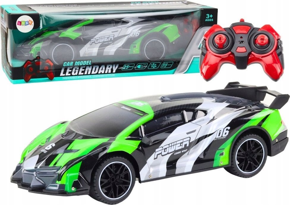 LeanToys Auto Sportowe Zdalnie Sterowane RC 1:10 25km/h Światła Zielony