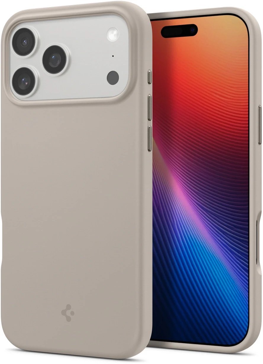 Spigen Silicone Fit MagSafe, stone - iPhone 17 Pro