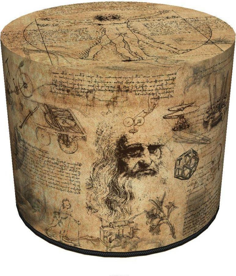 Bertoni-arco Okrągła pufa dekoracyjna - POCAŁUNEK