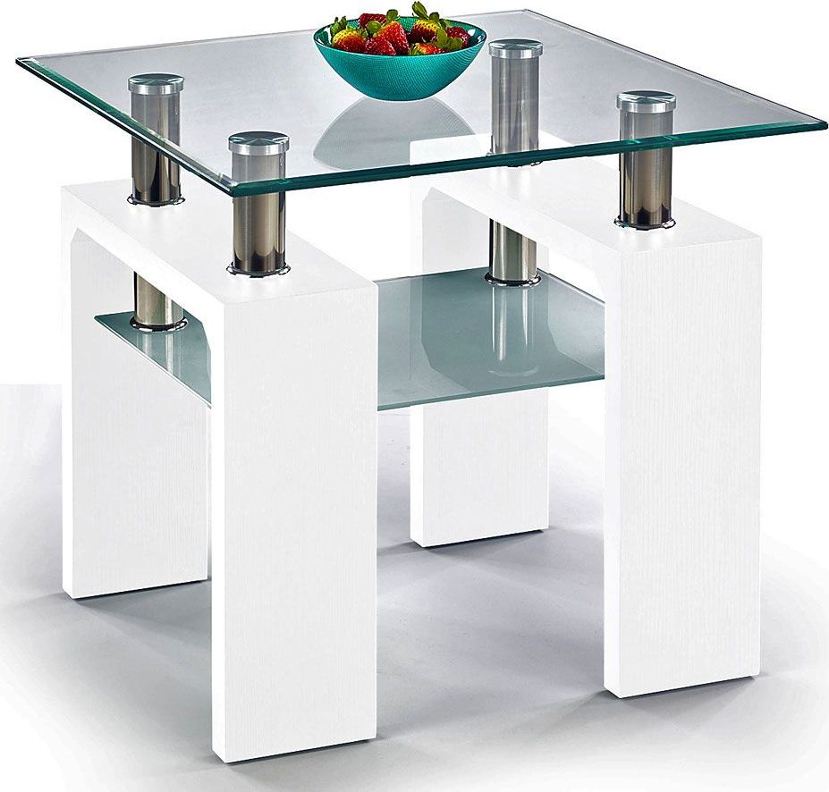 Elior Lakierowana ława Karis 3X - biały połysk