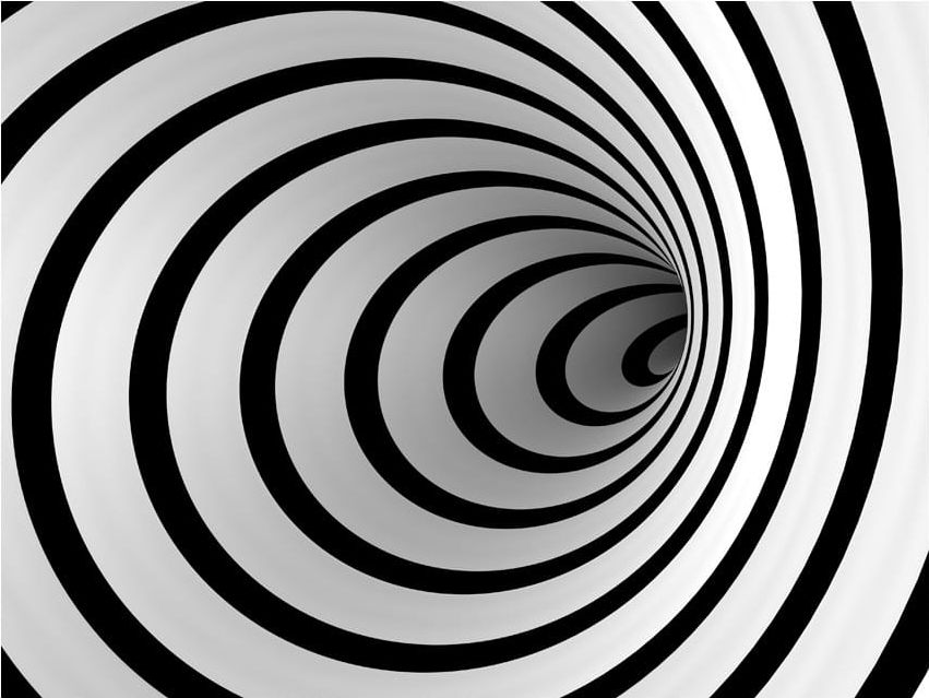 DecoNest Fototapeta - Czarno-biały tunel 3D - 250X193