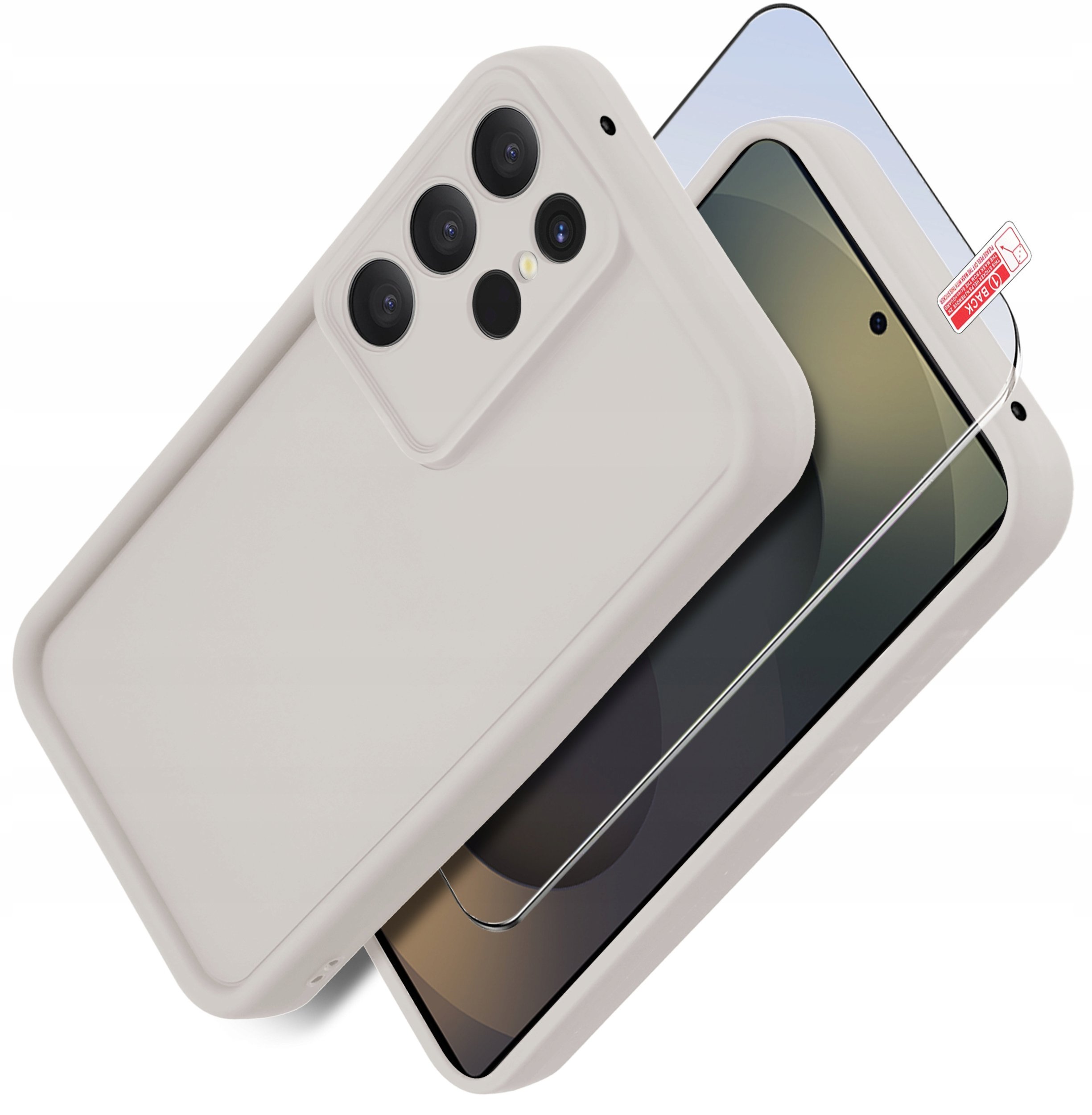 Etui do Samsung S25 Ultra silikonowe MATOWE + Szkło ochronne na ekran 9H