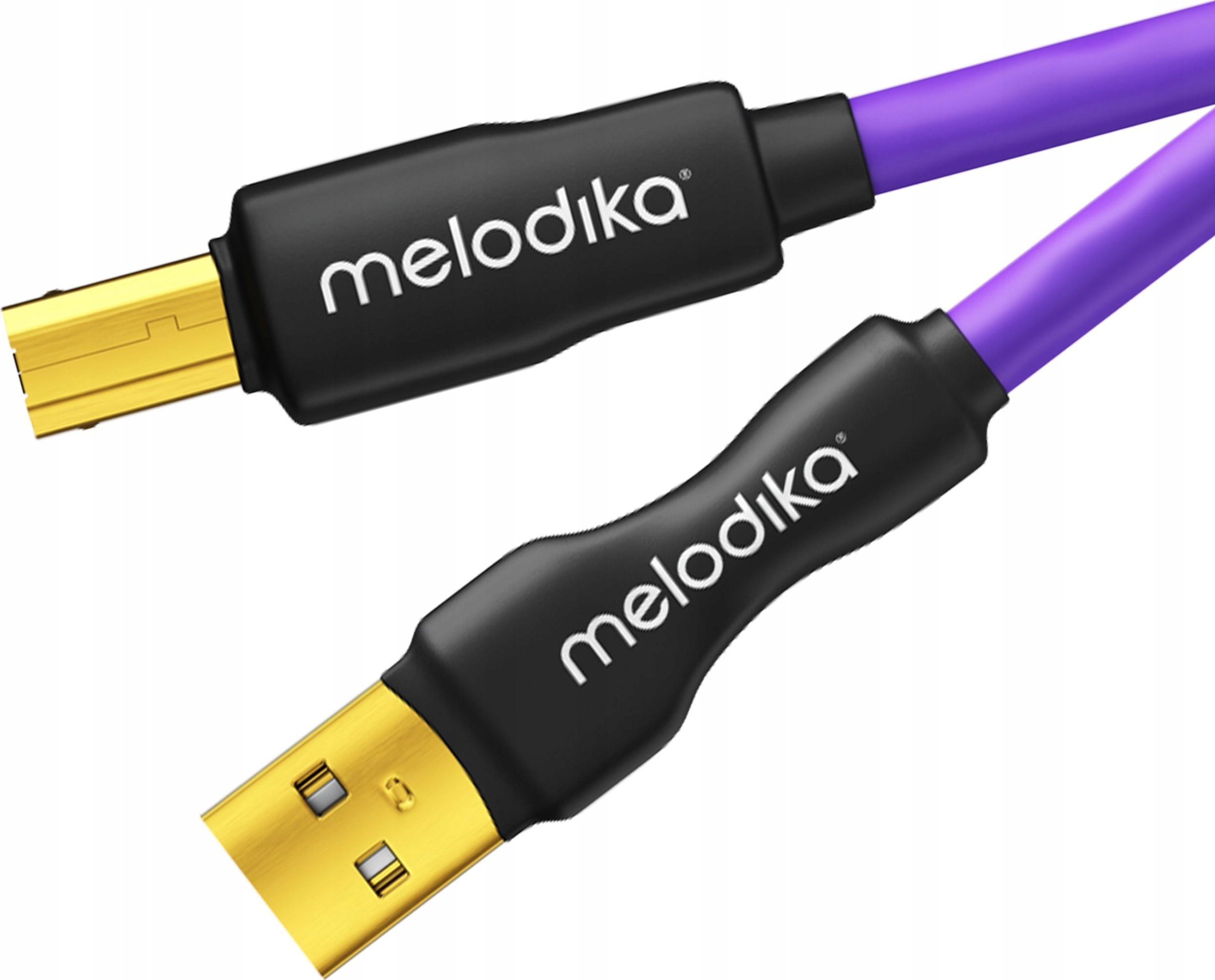 Melodika Melodika MDUAB70 Purple Kabel USB 2.0 typu A-B m.in. do DAC / urzÄdzeĹ medycznych / ploterĂłw - 7m