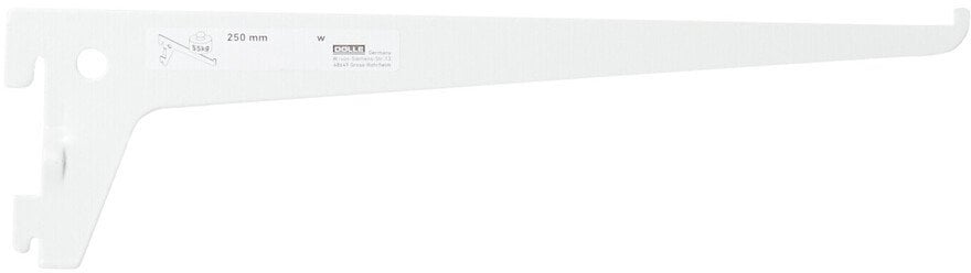 BRACKET SINGLE SLOT 250 MM WHITE