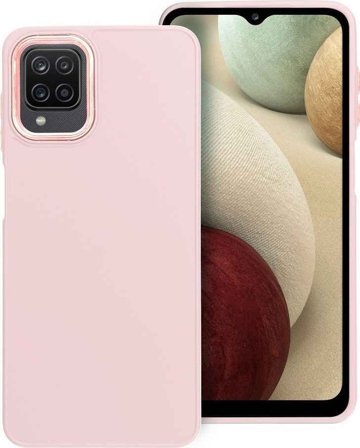 OEM Futerał FRAME do SAMSUNG A12 / M12 pudrowy róż