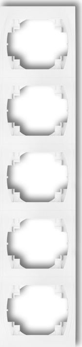 Karlik Logo Ramka pionowa pięciokrotna biały (LRV-5)