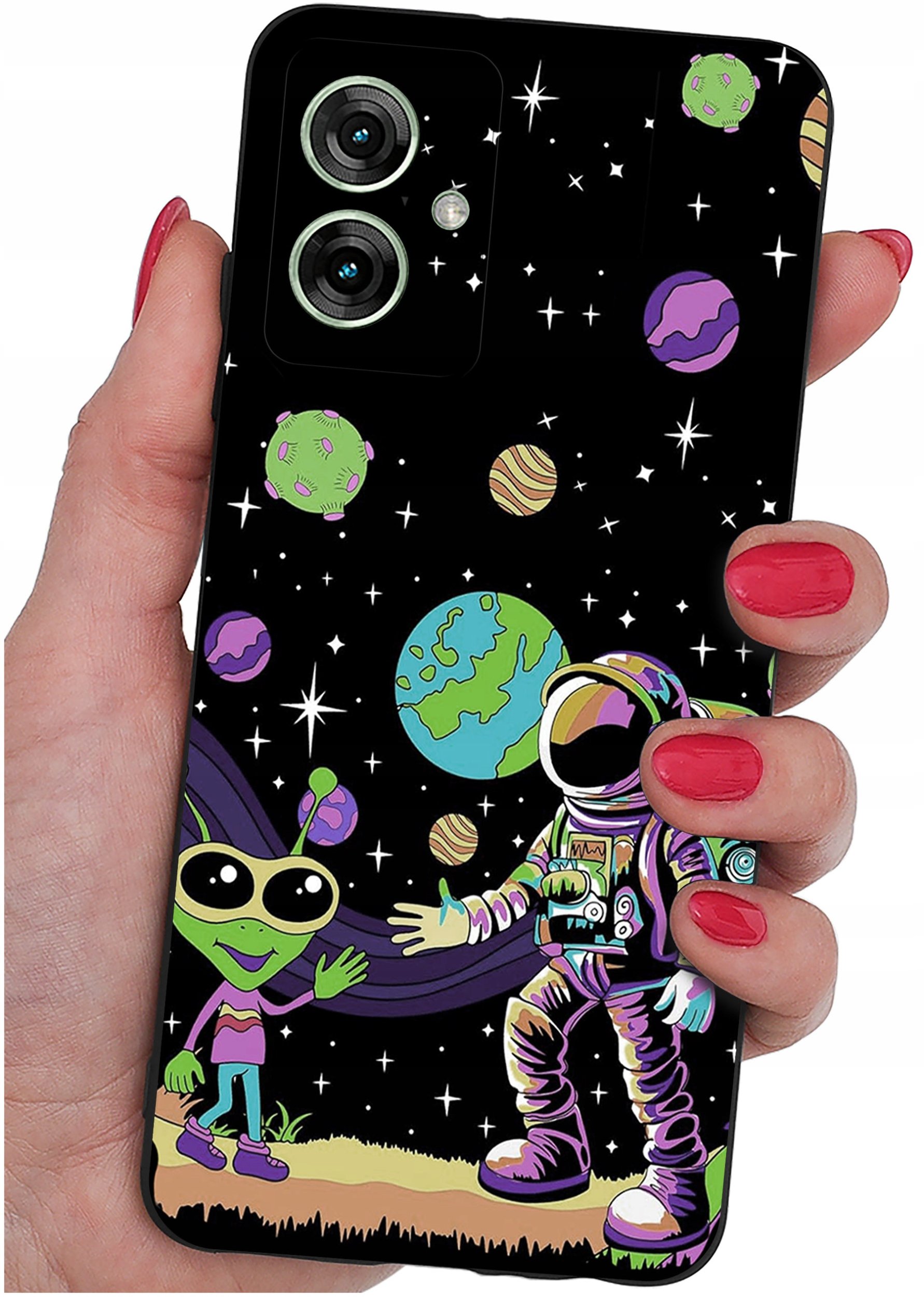 Etui do Motorola Moto G55 5G WZORY |SILIKONOWE MATT CASE + SZKŁO 9H