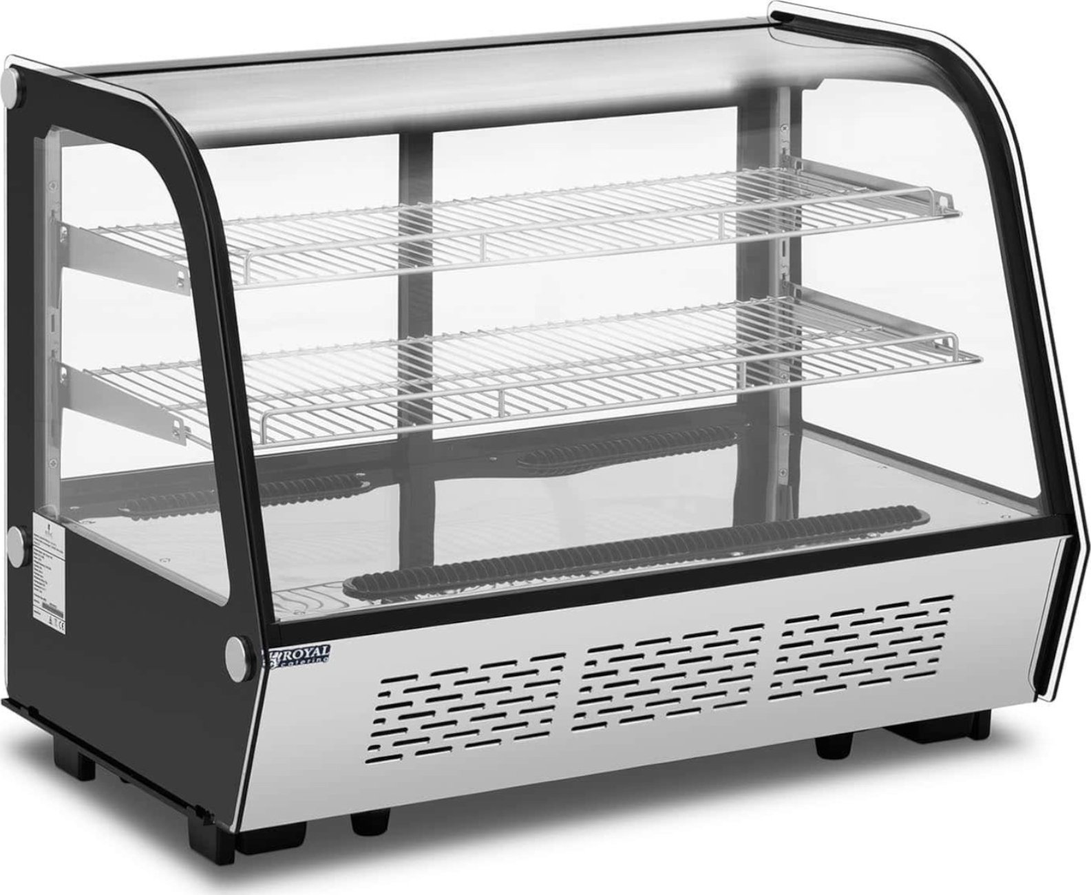 Royal Catering Witryna chłodnicza ekspozycyjna przeszklona 3 poziomy 160 l Witryna chłodnicza ekspozycyjna przeszklona 3 poziomy 160 l