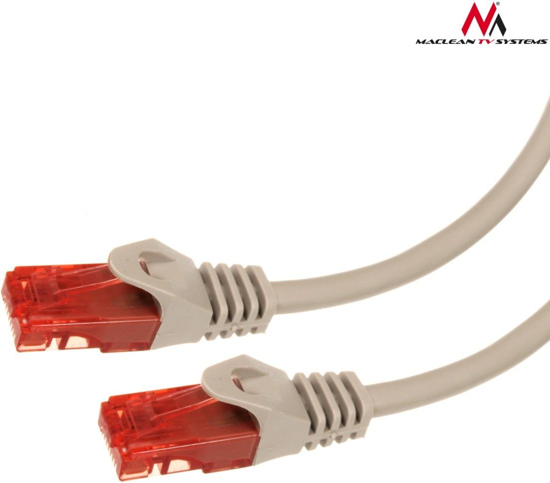 Maclean Patchcord, Cat6, 1m, szary (MCTV-301S)