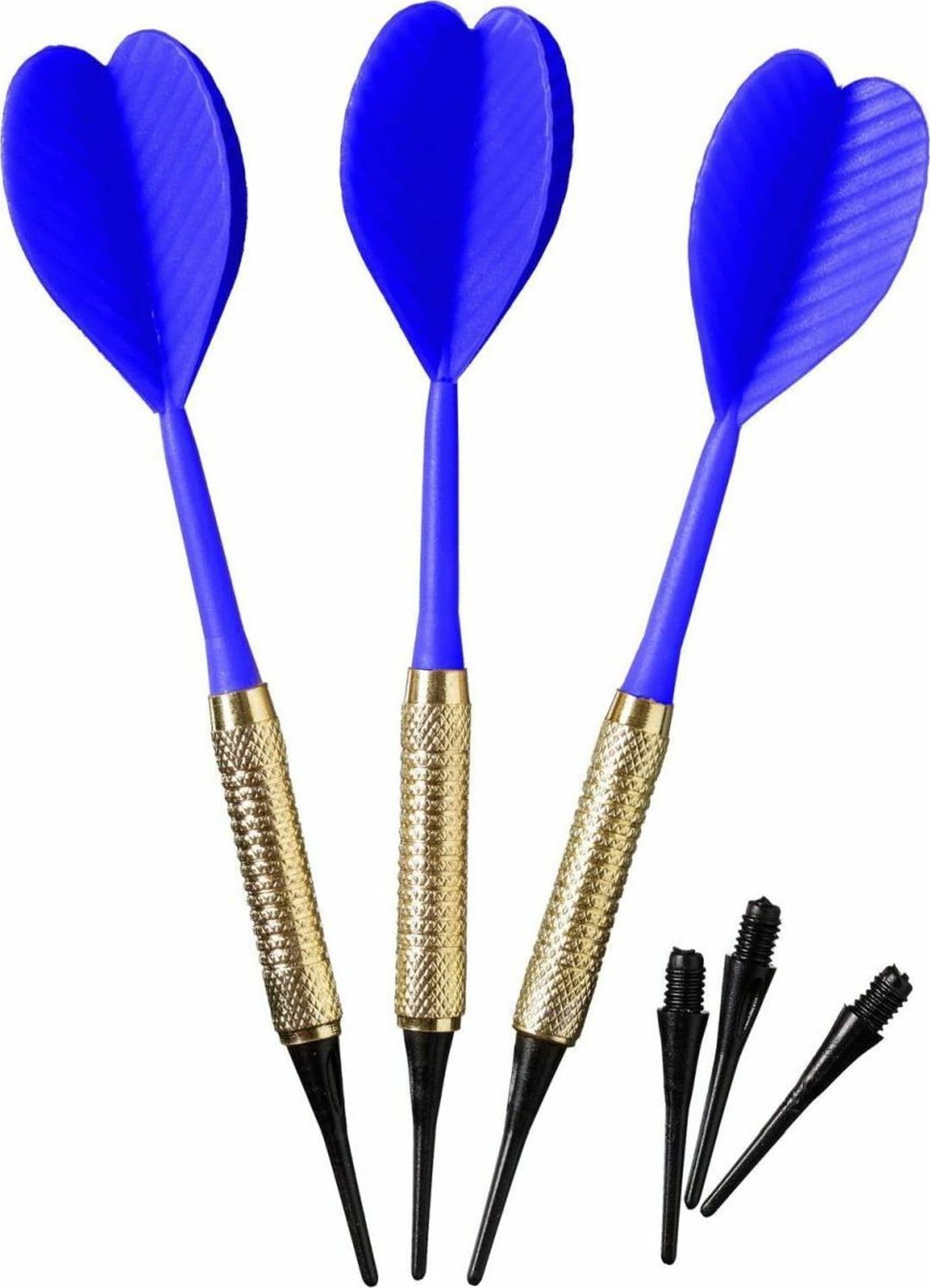 Best Sporting Plastikowe rzutki do darta 3 szt. Best Sporting niebieskie