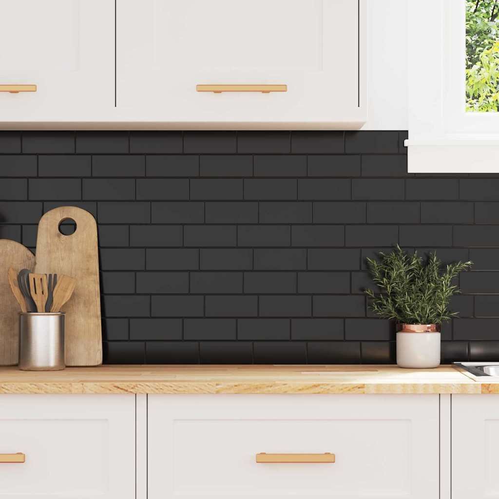 vidaXL Dekoracyjne naklejki 20 pcs czarny 29,4 x 21,4 x 0,8 cm