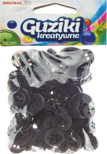 BREWIS Guziki kreatywne czarne 40g