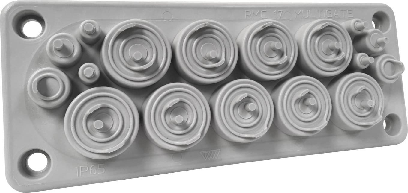 MOREK Przepust wielootworowy RMC17 IP65 RAL 7035 kolor szary UL94 V-0 MBA1N17X11 82414002