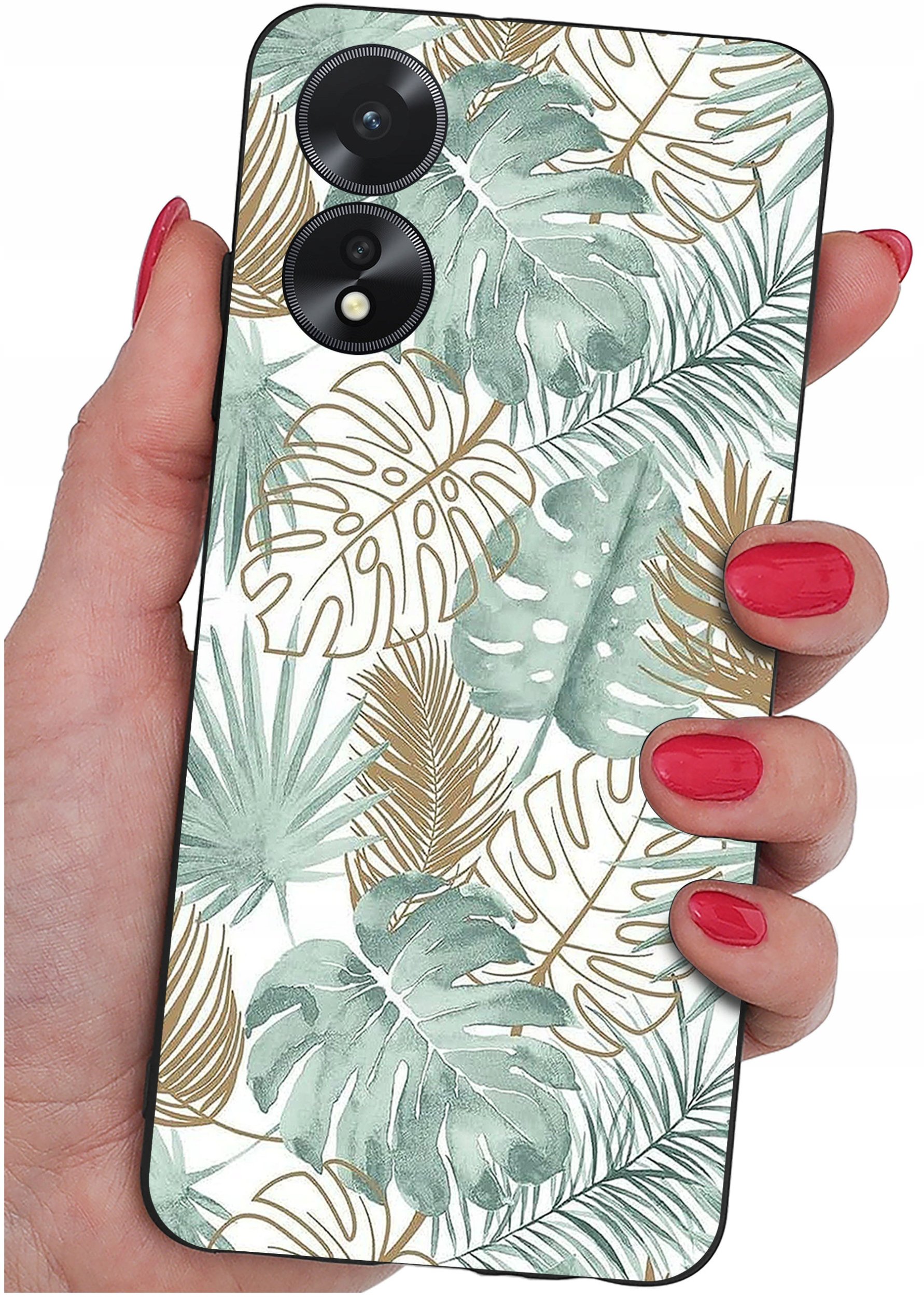 ETUI do Oppo A38 4G WZORY |SILIKONOWE MATT CASE + SZKŁO 9H