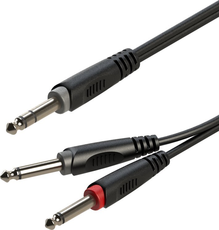 Kabel Roxtone ROXTONE SAYC100L1 kabel audio 1m wtyk jack stereo 6.3mm - 2x wtyk jack mono 6,3mm