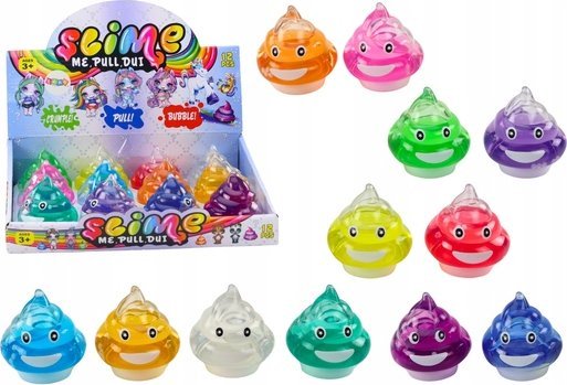 LeanToys Glutek Slime Emotikon w Pudełeczku 150 g 12 Kolorów