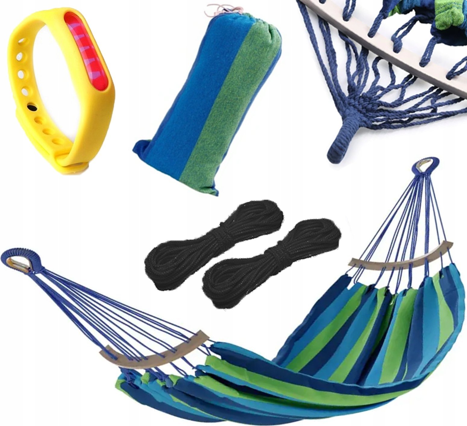 Omi Hamak ze stelażem ogrodowy bujak 270 x 80 cm 100kg