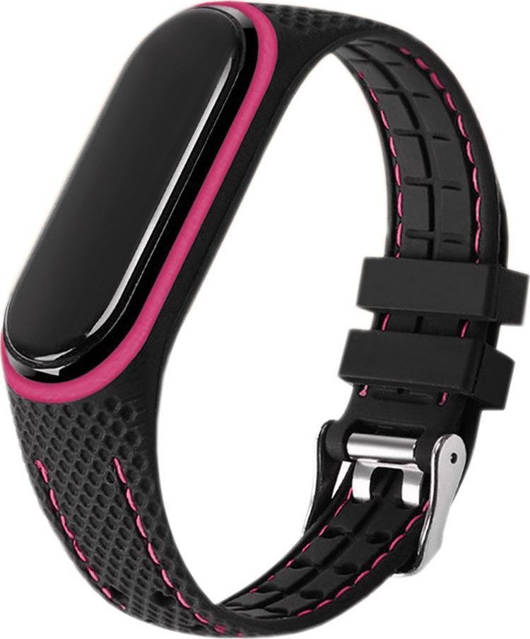 Braders Opaska / Pasek Lifestyle Braders do Xiaomi Mi Band 7 czarno-różowa