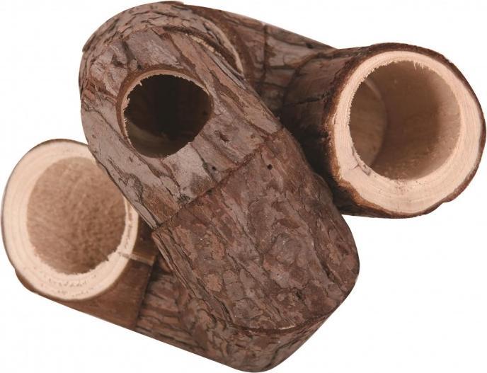 Panama Pet Zakręcony tunel dla gryzoni, drewniany,11x11x11cm