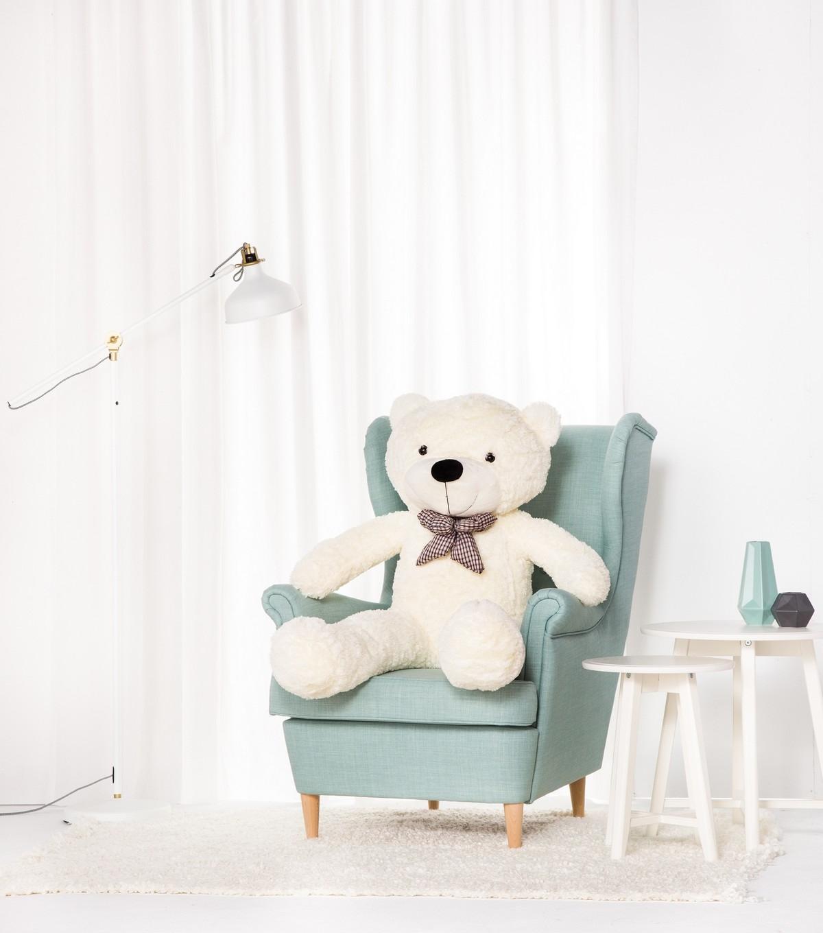 BLUBELL Duży Miś Pluszowy Klasyczny 130 cm Biały