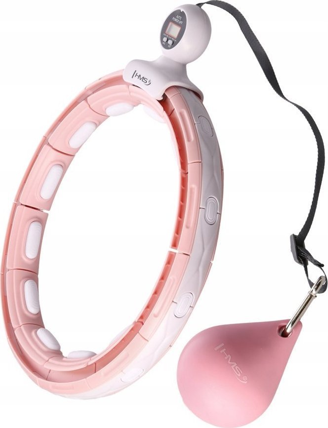 HMS Hula-Hop z obciążnikiem i magnesem + licznik HHM15 różowy