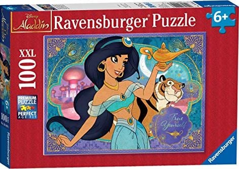 Ravensburger RVSB4 Ravensburger UK 10409 Ravensburger Disney Princess - Jasmine, puzzle XXL 100 elementów, brązowe