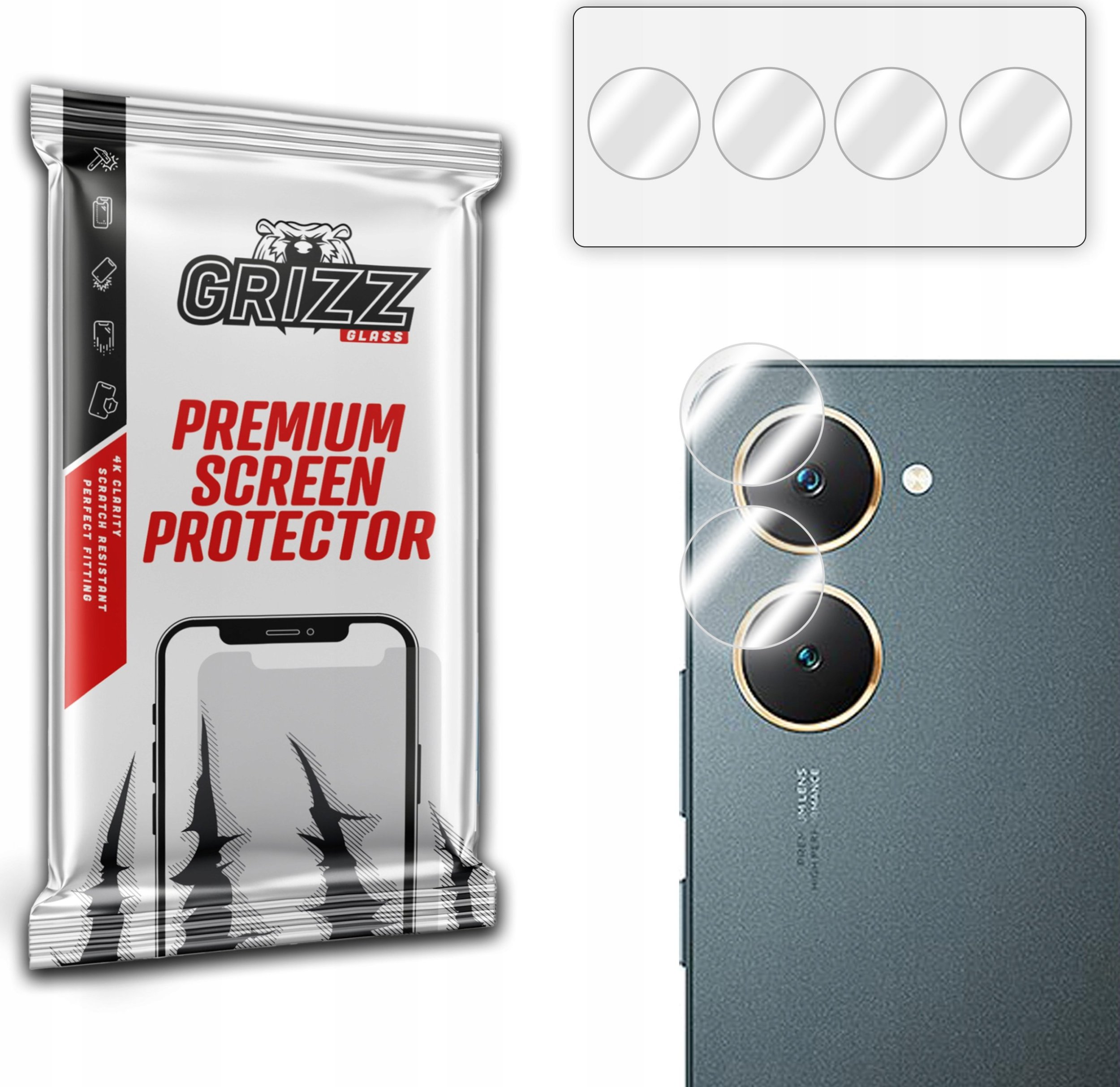 GrizzGlass Szkło na aparat GrizzGlass HybridGlass Camera do Vivo Y03t