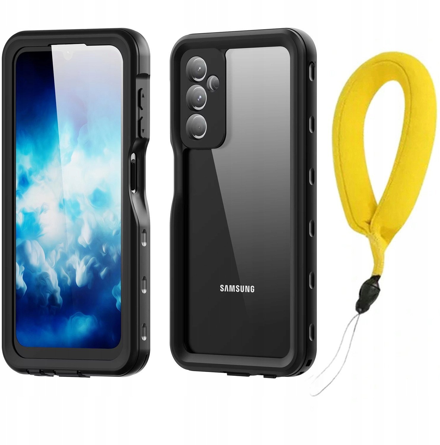Etui wodoodporne IP68 360+ pasek do Galaxy A25 5G (Czarne)