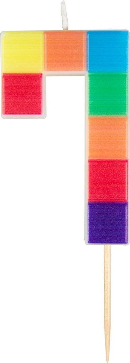 Adikbal Świeczka cyferka klocki nr 7, 7 cm one size