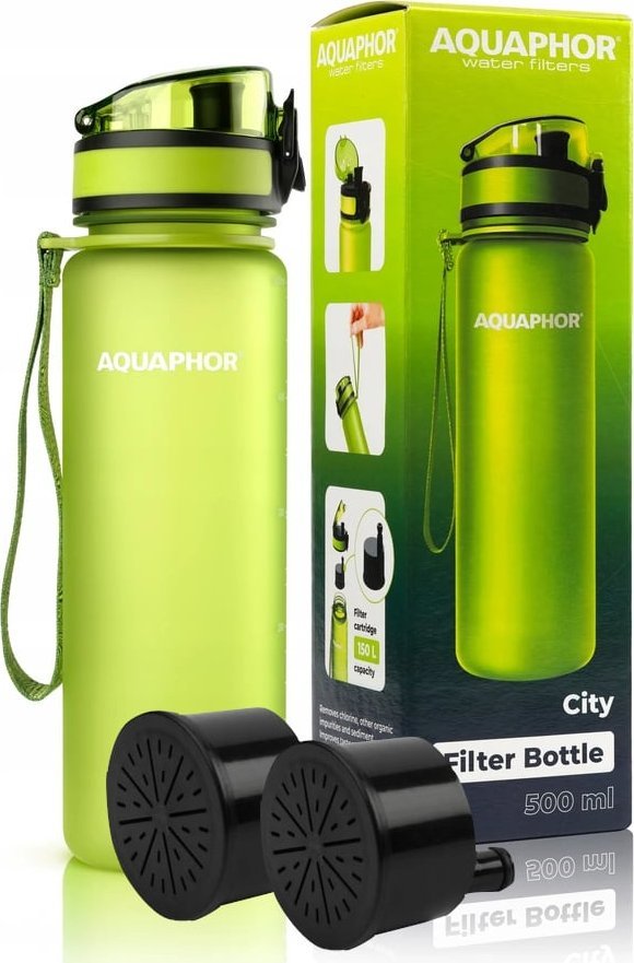 Aquaphor BIDON FILTR BUTELKA AQUAPHOR CITY ZIELONA + 2 WKŁADY